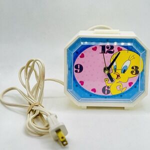 Vintage Tweety Bird Electric Alarm Clock‎ 1994 Westclox TM & Warner Brothers